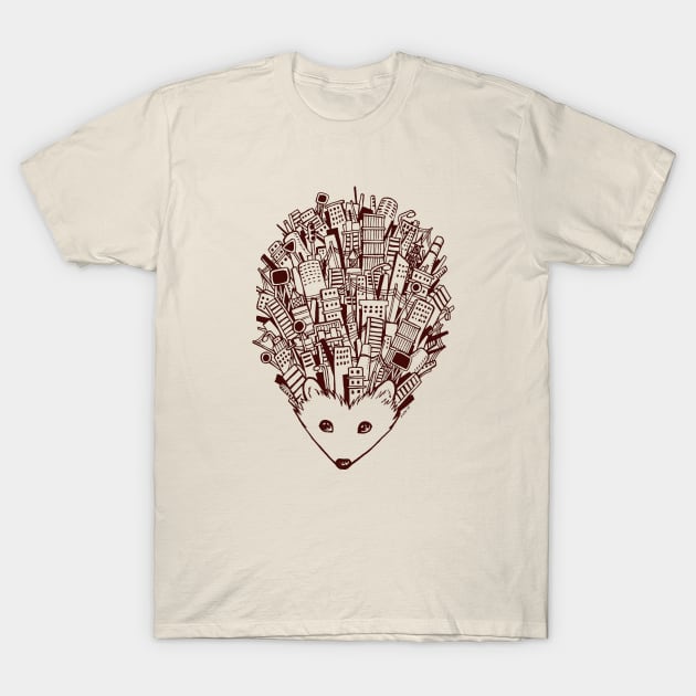 Urban hedgehog T-Shirt by koomalaama